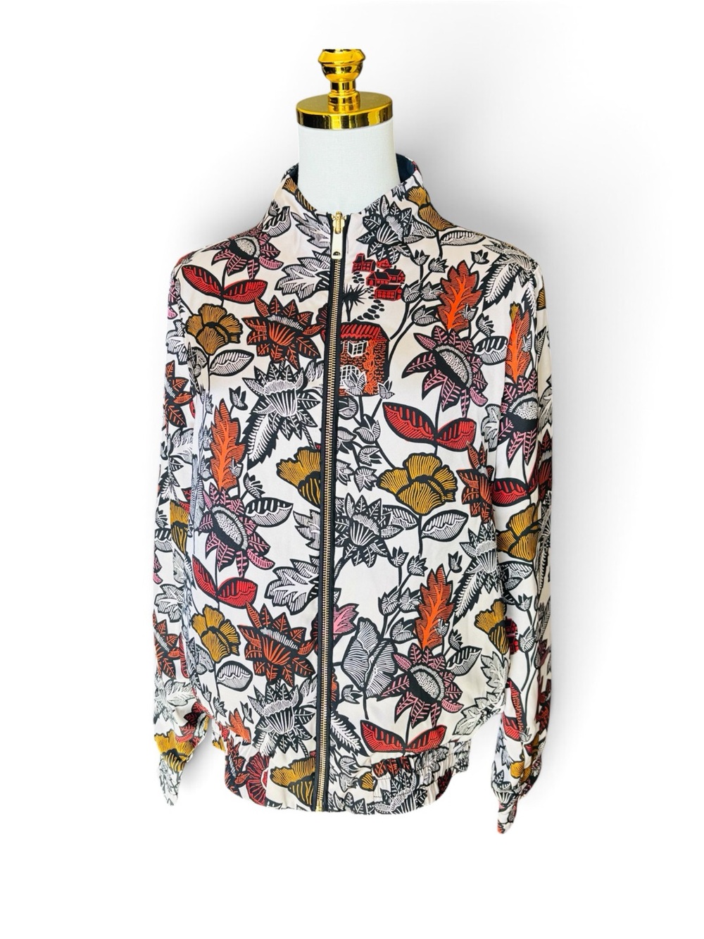 Scotch Soda Reversible Women’s Bomber Jacket Floral Blue Cheetah M